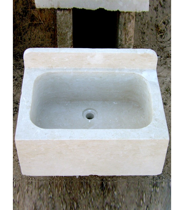 Lavello in pietra leccese bianco 01