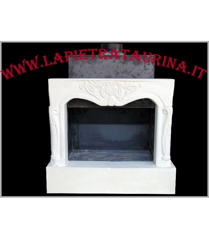 Cornice in pietra per camino: pietra leccese, tufo CODICE C26