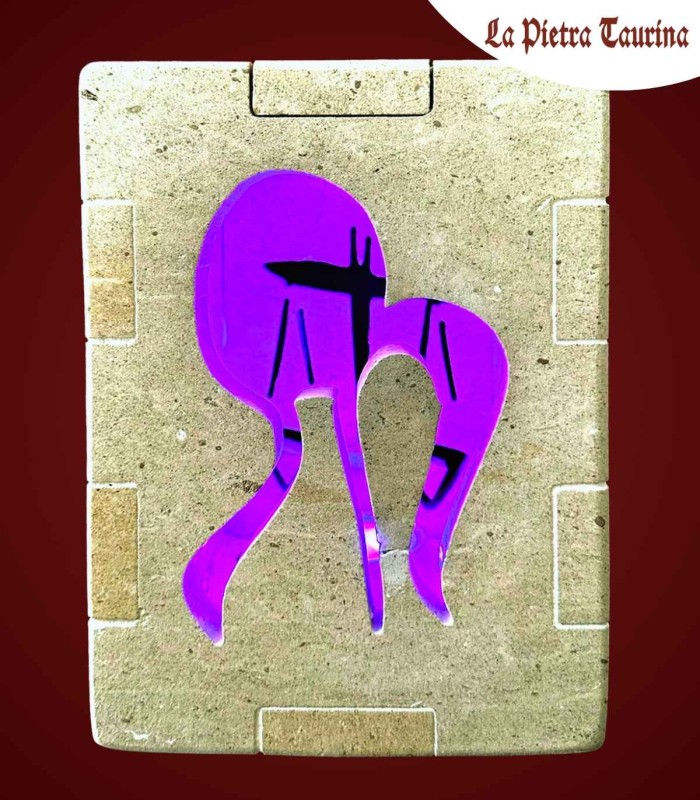 Lampada in pietra leccese con segno zodiacale vergine