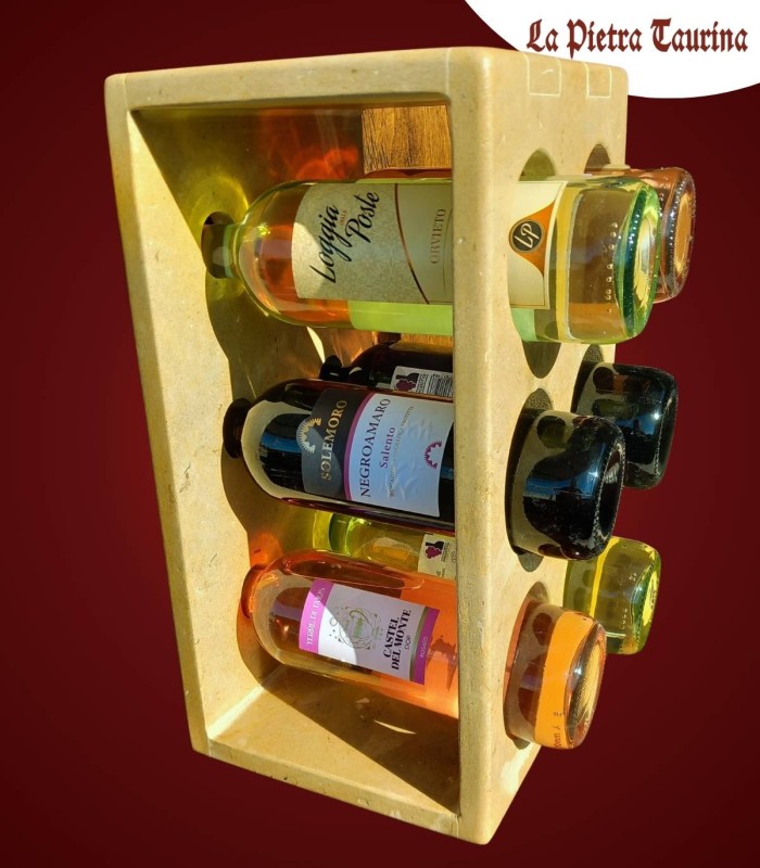 Porta bottiglie in pietra leccese