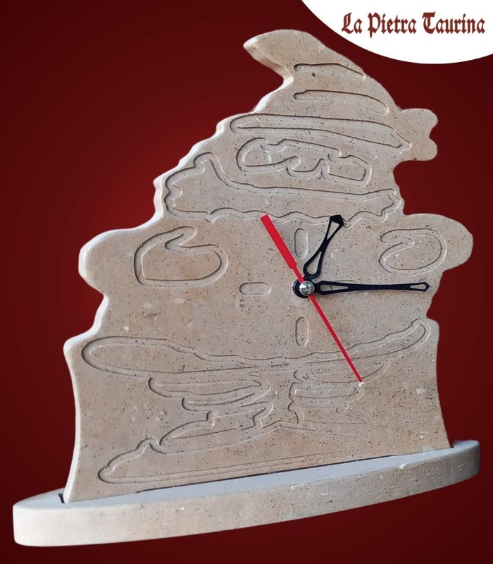 Orologio in pietra leccese con  Babbo Natale